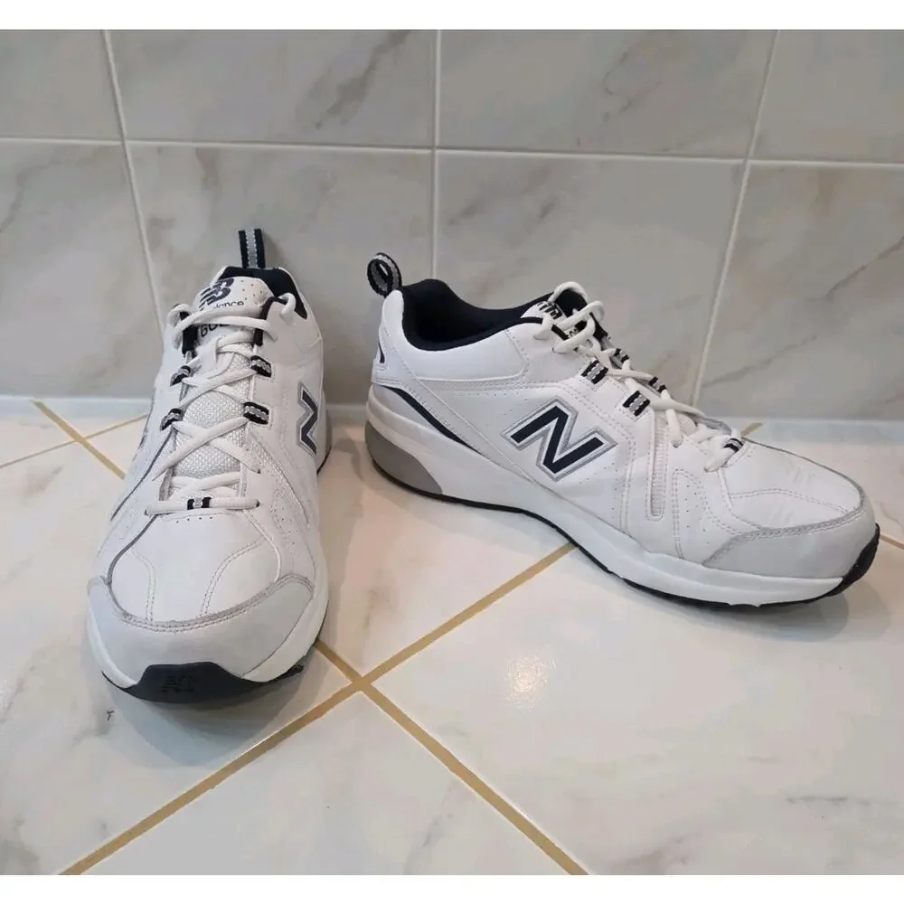 New Balance Men's 608 V5 Comfort Sneakers White/Navy 13 4E WIDE